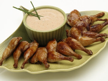 53037 Quail Legs, Partially Boned, Marinated, 6/50 ct