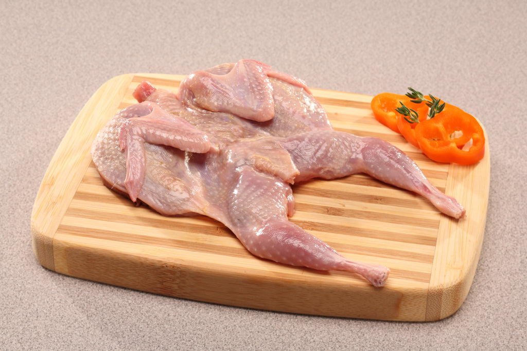 93039 Quail, Breast Cut, Marinated, 5 oz avg, 6/4 ct
