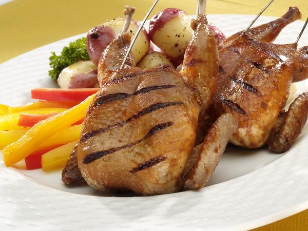 Quail, Marinated, With Pin 